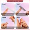 Lanties 5 Pcs Glass Nail File Set Callus Remover Foot Rasp Manicure Tool Include 2 Crystal Glass Nail and 1 Foot File 1 Cuticle Pusher One Nano Shiner Buffer Polisher for Beauty view 2