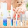 Lanties 5 Pcs Glass Nail File Set Callus Remover Foot Rasp Manicure Tool Include 2 Crystal Glass Nail and 1 Foot File 1 Cuticle Pusher One Nano Shiner Buffer Polisher for Beauty view 3