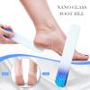 Lanties 5 Pcs Glass Nail File Set Callus Remover Foot Rasp Manicure Tool Include 2 Crystal Glass Nail and 1 Foot File 1 Cuticle Pusher One Nano Shiner Buffer Polisher for Beauty view 4