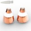 Eyebrow Hair Remover Replacement Heads Compatible for Finishing Flawless Facial Hair Removal Tool for Women Smooth, with Cleaning Brush, Rose Gold (RoseGold-2pcs) view 1