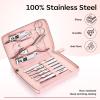 FAMILIFE Stainless Steel Manicure Set 11-in-1 Professional Nail Clipper Kit view 3
