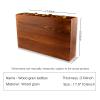 Beauty Professional Barber Case, Wooden Barber Carrying Case Stylist Tool Travel Carry Case Portable Barbers Tools Box Organizer Salon Barber Case for Clippers and Barber Supplies  Brown view 2