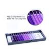 ACTROL Colored Eyelash Extensions Easy Fan 15mm Ombre Purple C Curl Easy Fanning 0.07mm Self Shadow Gradient Colored Lashes Premade Volume Lash view 2