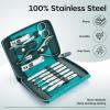 FAMILIFE Stainless Steel Manicure Set 11-in-1 Professional Nail Clipper Kit view 3