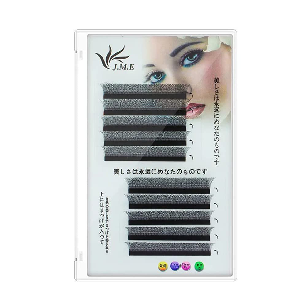 3D Clover Self Fanning Volume Eyelash Extensions B/C Curl Naturally Soft 8-14mm Eyelash Extensions 0.05mm Wispy Automatic Blooming Lashes Black Clover False Eyelashes W-Shaped Lashes Extensions (10mm, 3D W-Shape-C-0.05)