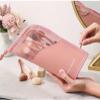 Large Capacity Makeup Brush Bag Pouch Holder Cosmetic Bag Organizer Portable Eyebrow Pencil Storage Bag Travel Toiletry Cosmetic Bag, Beige, 24.5 x 13.5 x 13cm view 2