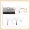 5D W-Shaped Eyelashes Premade Fan-Shaped Eyelashes Clover Extension Eyelashes Individual Eyelashes B/C Curl 5D Bloom Eyelashes Curl Easy Bloom Grafted Eyelashes 0.05mm Whispy and Thick Eye Lashes (12mm, 5D W Shape-B-0.05) view 2