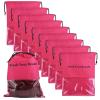 10 Packs Wig Storage Bags with Drawstring Hair Extensions Holder Hairpieces Carrier Organizer Dustproof Protector Pouch for Travel Daily Use (Large,Rose red) view 1