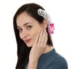 Aakarshana Jewels Hair flower accessory for styling hair, red rose with crystal beads view 3
