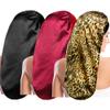 3 Pieces Long Satin Sleep Bonnet for Hair Care, Women Hair Bonnets Silky Braids Sleeping Caps Night Cap for Curly Hair view 1