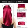 3 Pieces Long Satin Sleep Bonnet for Hair Care, Women Hair Bonnets Silky Braids Sleeping Caps Night Cap for Curly Hair view 2