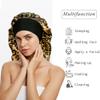 3 Pieces Long Satin Sleep Bonnet for Hair Care, Women Hair Bonnets Silky Braids Sleeping Caps Night Cap for Curly Hair view 3