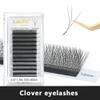 3D W-Eyelashes Individual Eyelash Extension 3d Premade Fan Lashes C/D Curl 8-14mm & Mix Length Natural Soft False Eyelash 0.07mm Automatic Blooming Clover Lashes (14mm, 3D W-Shape-D-0.07 14mm) view 2