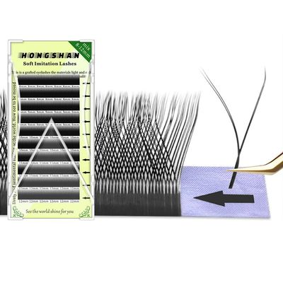 0.03mm YY-Shaped Eyelashes Automatic Blooming False Lashes Y-Shape Lashes Hand-Woven Super Soft Natural Eyelash Extensions B/C Curl 8-12mm Individual Eyelashes (8-12mm mix, YY Shape-C-0.03)