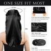 3 Pieces Long Satin Sleep Bonnet for Hair Care, Women Hair Bonnets Silky Braids Sleeping Caps Night Cap for Curly Hair view 2
