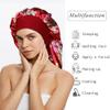 3 Pieces Long Satin Sleep Bonnet for Hair Care, Women Hair Bonnets Silky Braids Sleeping Caps Night Cap for Curly Hair view 3