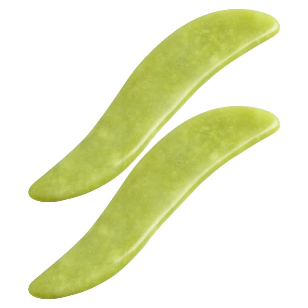 Uonlytech 2pcs Jade Gua Scraping Boards Handheld Body Massage Tools for Facial Treatment Smooth Edges for Safe Use for and Wellness Sessions