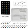 Nose Pierce Kit, Disposable Safe Piercing Kit, Nose Stud Pierce Gun with 24 Pcs Nose Studs (Multicolor) view 3