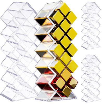 6 Pack Acrylic Lipstick Holder Organizer 96 Slots Clear Lip Gloss Holder Organizers Stackable Fish Shape Lipsticks Tower Lipstick Case Display Stand Storage Box for Makeup Cosmetic Vanity drawer