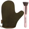 2 Pack Self Tanning Mitt Applicator Kit Set, Self Tanning Glove and Self Tanner Flat Top Brush, Tan Applicator for Sunless Self Tan (Bronze) view 1