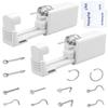 Nose Piercing Kit Disposable Nose Piercing Gun Kit with 2 Pcs Self Piercing Gun and Nose Stud (White-10 Pcs Nose Stud) view 1