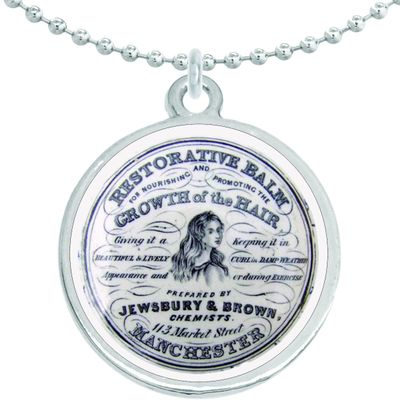 Apothecary Restorative Hair Balm Round Pendant Necklace