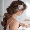 Achairder Bride Wedding Hair Comb Flower Women Side Hair Clips Wedding Accessories for Brides and Girls(Off White) view 3