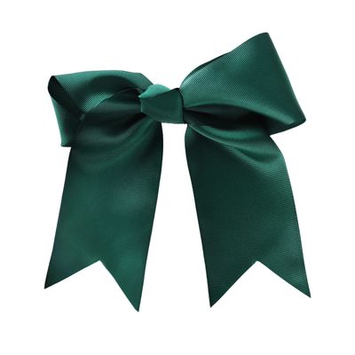 Jumbo Bow Clip with Tails (Hunter Green)
