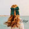 Jumbo Bow Clip with Tails (Hunter Green) view 2