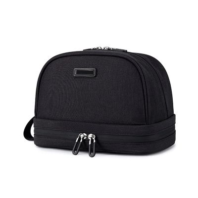 Feilx Makeup Bag Make Up Organizer Double Layer Travel Cosmetic Train Case with Brushes Slots and Dividers for Makeup & Toiletry (Color : C, Size : 24.5 * 13.5 * 15.5cm)