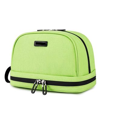 Feilx Makeup Bag Make Up Organizer Double Layer Travel Cosmetic Train Case with Brushes Slots and Dividers for Makeup & Toiletry (Color : A, Size : 24.5 * 13.5 * 15.5cm)