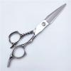 Hair Cutting Scissors, 6-inch silver snake handle scissors haircut scissors tooth scissors flat shear set (Size : Set) view 3