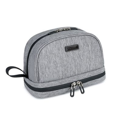 Feilx Makeup Bag Make Up Organizer Double Layer Travel Cosmetic Train Case with Brushes Slots and Dividers for Makeup & Toiletry (Color : E, Size : 24.5 * 13.5 * 15.5cm)