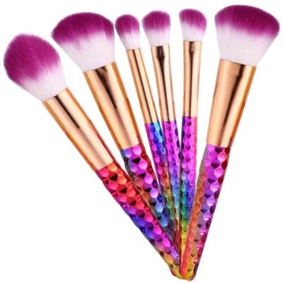 6pcs Ma Brushes Set Colorful Contour Base Foundation Powder Blush Brush Cosmetics Make Up Brushes