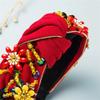 RHINESTONE HEADBAND Fashion Headbands Women Girls Teen Padded Headband Fancy Bling Diamond Sparkle Crystal Beaded Headband Cute Hair Bands Gifts Holiday Hair Accessories For Women Girls (Red) view 2