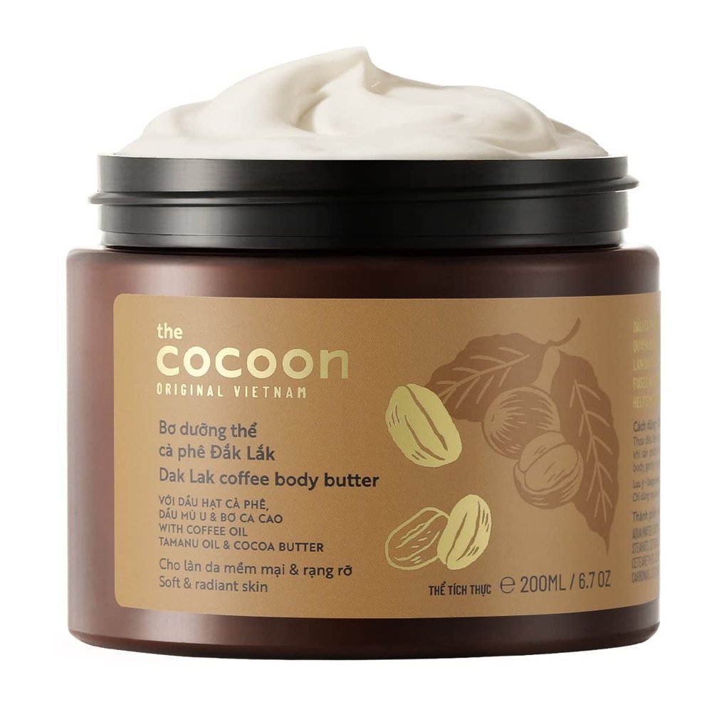 COCOONORIGINAL Cocoon Dak Lak Coffee + Cocoa Butter Body Cream for Dry Skin with Cocoa butter and Coffee oil, Deep Moisturizes (6.76 fl oz)