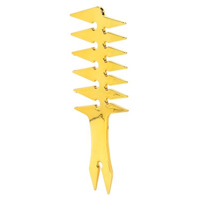 Gold Men's Wide Tooth & Double Sided Comb for Unique Hair Styling