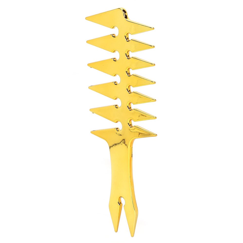 Gold Men's Wide Tooth & Double Sided Comb for Unique Hair Styling