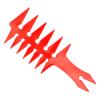 Double Sided Wide Tooth Detangling Comb - 7.9 x 3.1 x 0.2 in Men's Hair Styling and Barber Accessories for Salon and Home Use (Red) view 1
