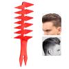 Double Sided Wide Tooth Detangling Comb - 7.9 x 3.1 x 0.2 in Men's Hair Styling and Barber Accessories for Salon and Home Use (Red) view 4