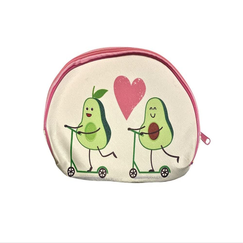 5.5" X 8" Avocado Theme Large Zipper Cosmetic All Purpose Bag (Style 710E)