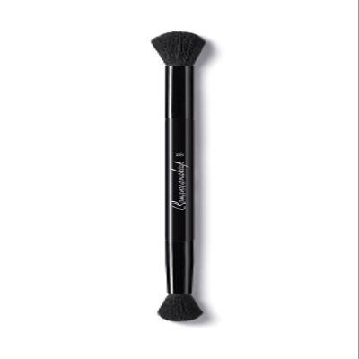 Sexy Eyeshadow Double Sided Face Brush. Durable & Ultimate Soft Brush for Easy Blending by Romanovamakeup. Blend Makeup on Lids, Create Expressive Pretty Eyes Fast. No Streak, Spot or Shed for Women.