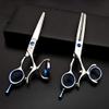 Hair Cutting Scissors, 6.0-inch hairdressing scissors 440C hair scissors professional barber tool flat cut tooth cutting moving handle cut hair scissors set (Size : Set) view 3