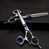 Hair Cutting Scissors, 6.0-inch hairdressing scissors 440C hair scissors professional barber tool flat cut tooth cutting moving handle cut hair scissors set (Size : Set) view 4