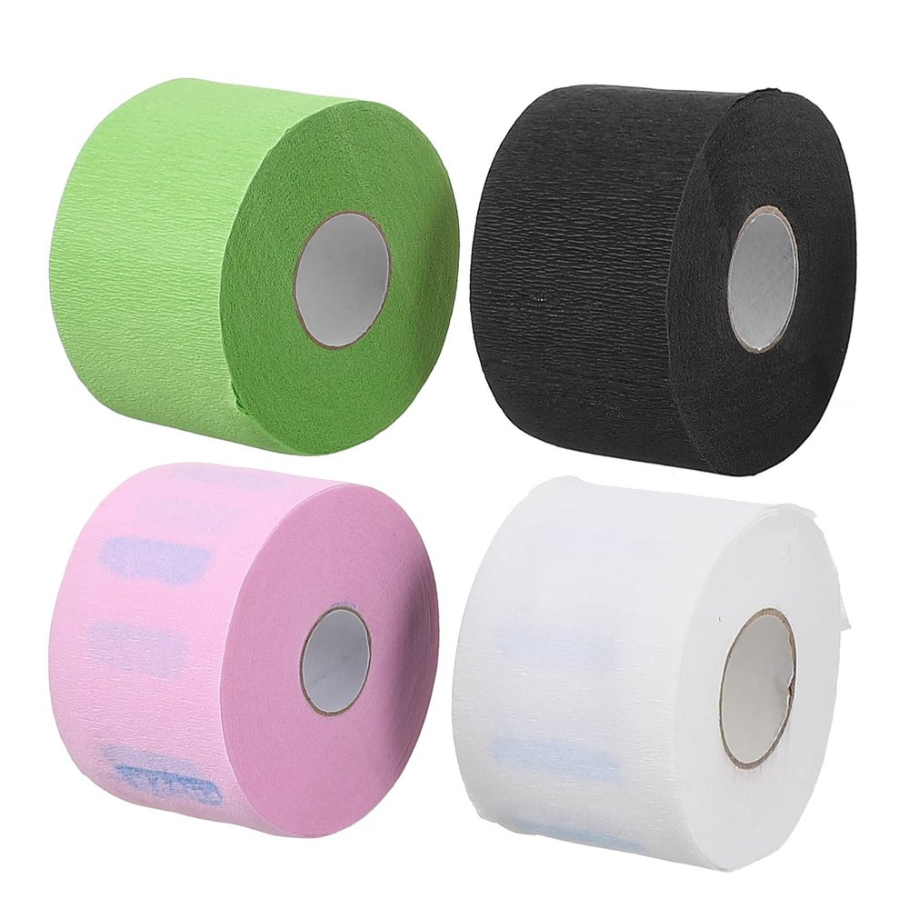Healifty 4rolls Barber Neck Strips Stretchy Neck Protection Paper for Hairdressing for Salon Services Haircuts Coloring Treatments Comfortable Secure Fit