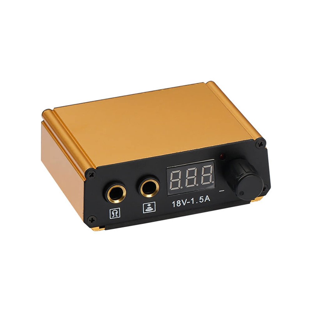 LCD Tattoo Power Supply Professional Digital Dual Tattoo Power for Tattoo Machine,Gold