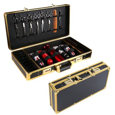 Barber Carrying Case Portable Travel Stylist Tool Box Beauty Hair Cutting Kit Professional Case with Code Lock for Home Salon Barber Supplies Organize (21.65''x10.63'' x3.94''-Color1)