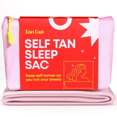 Tan Fan Self Tan Sleep Sac - Stop Fake Tanner Staining Sheets Overnight - Protect Your Glow for Spray Tanning, Sunless Tanner, Mousse or Lotion 100% Silky Lightweight Cooling Sac No Stickiness