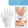 2 Pairs Moisturizing Gloves Over Night Bedtime White Cotton | Cosmetic Inspection Premium Cloth Quality | Eczema Dry Sensitive Irritated Skin Spa Therapy Secure Wristband| One Size Fits Most view 2