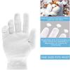 2 Pairs Moisturizing Gloves Over Night Bedtime White Cotton | Cosmetic Inspection Premium Cloth Quality | Eczema Dry Sensitive Irritated Skin Spa Therapy Secure Wristband| One Size Fits Most view 3